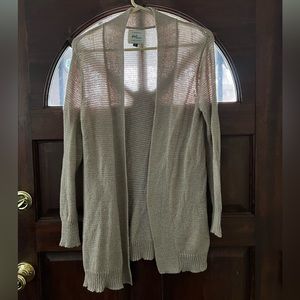 Cotton On Sand Knit Long Sleeve Knee Length Cardigan Size Medium